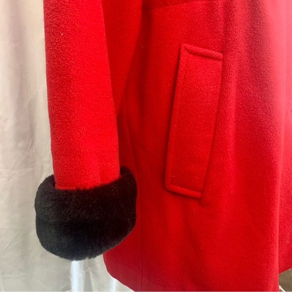 Vintage United Fashions Red Wool Coat - Picture 6 of 13